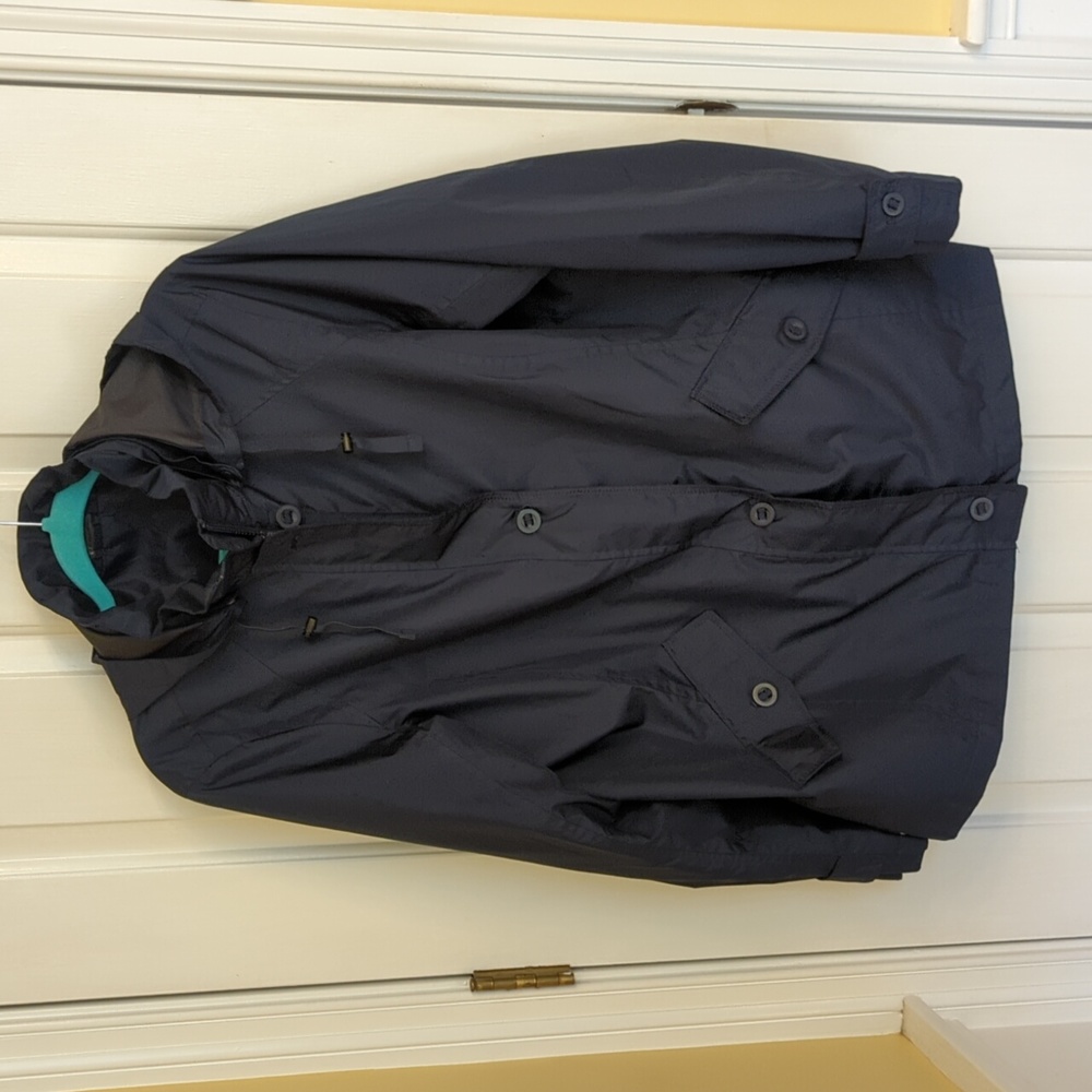 Lands' End Dark Navy Rain Jacket Size 0X